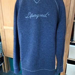 Life is Good XL wool sweater